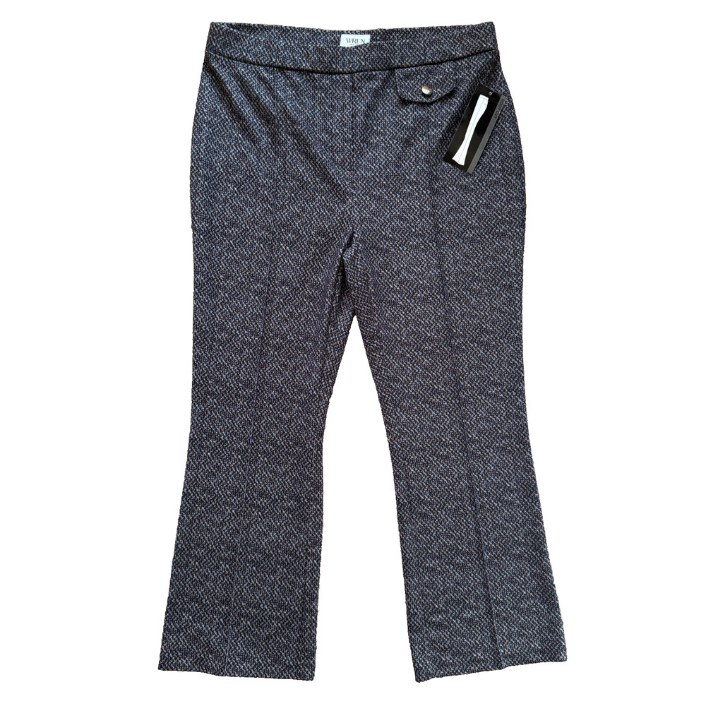 WREN New‎ York Textured Pull On Knit Pants L NWT Stretch Tailored